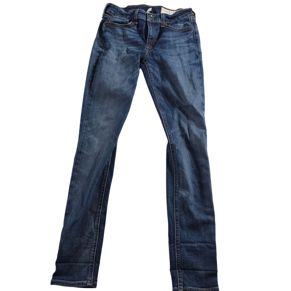 Rag & Bone Cate Mid-Rise Skinny Jeans Valley Line Blue Denim WDD20P2650K5VL 27